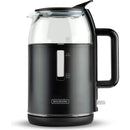 Bourgini Glazen Waterkoker 1.5L Zwart/Transparant