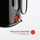 Bourgini Retro Waterkoker 1.7L 2200W Zwart/RVS