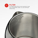 Bourgini Retro Waterkoker 1.7L 2200W Zwart/RVS