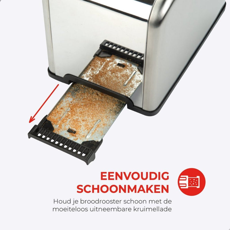 Bourgini Digitale Broodrooster RVS