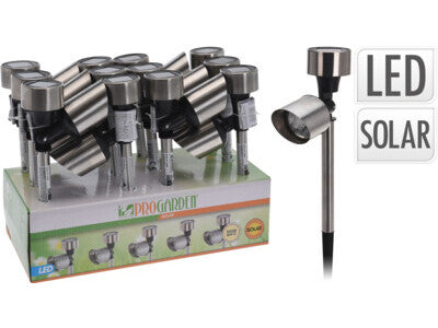 Solarlamp RVS 36cm mini spot vesrstelbaar