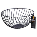 Excellent Houseware Fruitmand Metaal Zwart 25x12 Cm