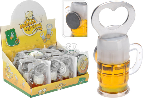 Flesopener Biergals in display