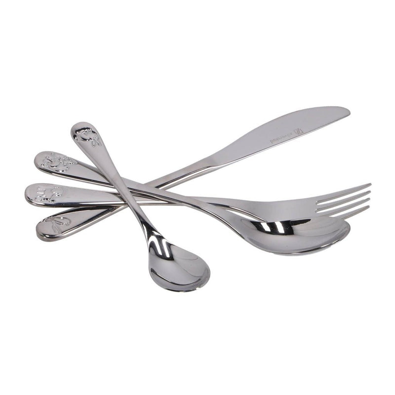 Zilverstad Kinderbestek Huisdieren 4-delig