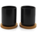 Bredemeijer Umea Theemokken 200 ml 2 Stuks Bamboe/Zwart Keramiek