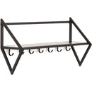 Housevitamin Wandkapstok met 7 Haken 71.5x21.7x36 cm Zwart/Metaal
