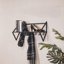 Housevitamin Wandkapstok met 7 Haken 71.5x21.7x36 cm Zwart/Metaal