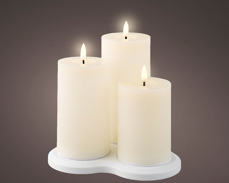 Lumineo LED Oplaadbare Stompaarsen Set 3 stuks Wit