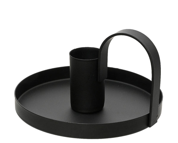 Decoris Kandelaar Ijzer Zwart 10cm