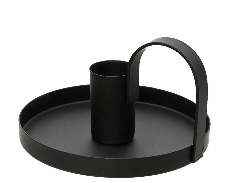 Decoris Kandelaar Ijzer Zwart 10cm