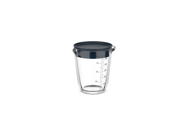 Mepal glas maatbeker Chef It 500ml met deksel - navy