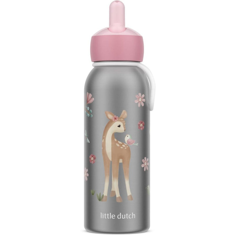 Mepal Little Dutch Fairy Garden Flip-Up Isoleerfles RVS/Roze