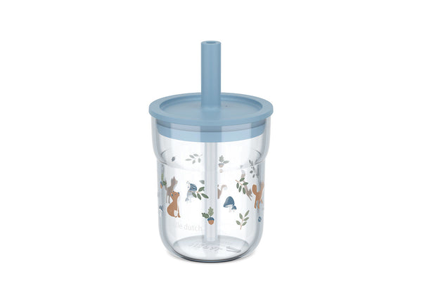 Mepal kinderglas Mio 250ml met rietje - forest friends