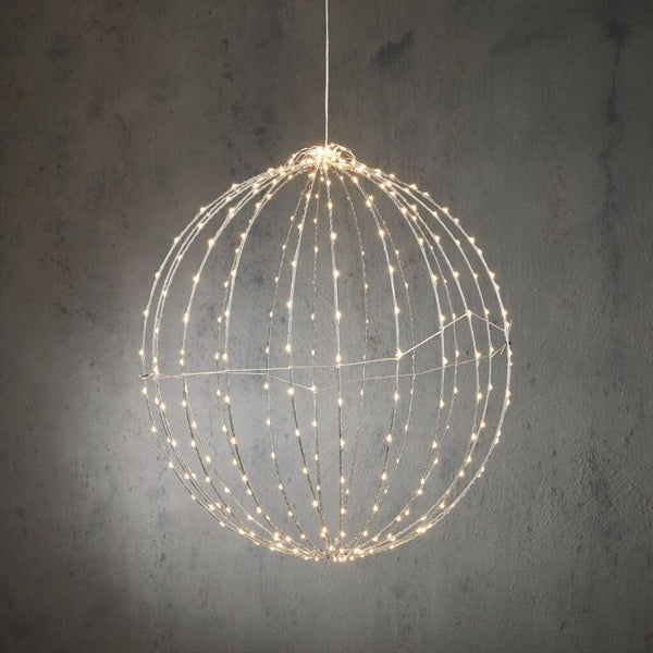 Luca Lightning LED Bol 50 cm 320 LEDs Zilver