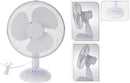 Ventilator tafelmodel wit 34cm 3 snelheden
