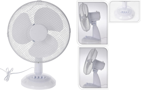 Ventilator tafelmodel wit 34cm 3 snelheden