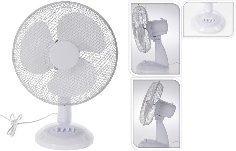 Ventilator tafelmodel wit 34cm 3 snelheden
