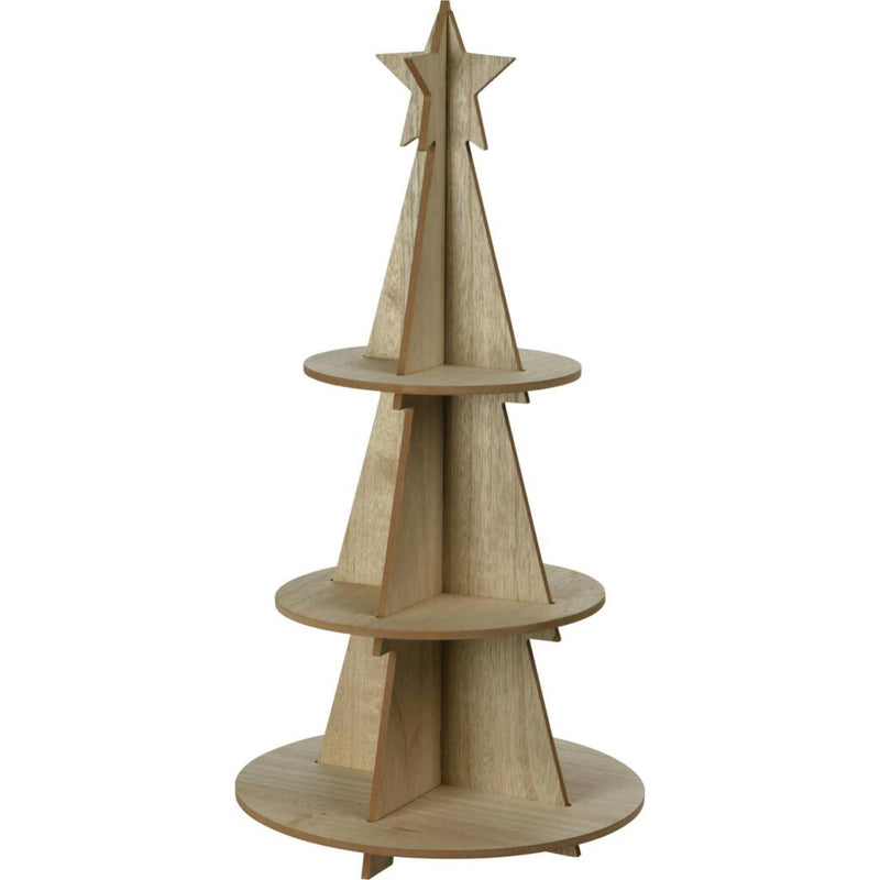 Kerst Etagere Hout - 60 cm