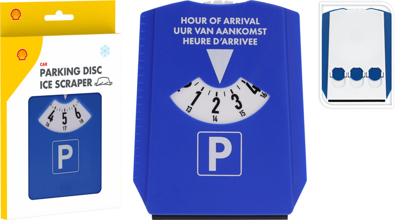 Shell ijskrabber met parkeerschijf
