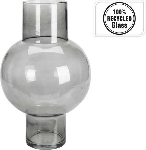 Vaas Recycled Glas 25x40cm - Smoke