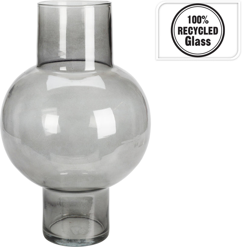 Vaas Recycled Glas 25x40cm - Smoke