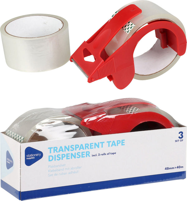 Plakbandhouder met 2 Plakbandrollen