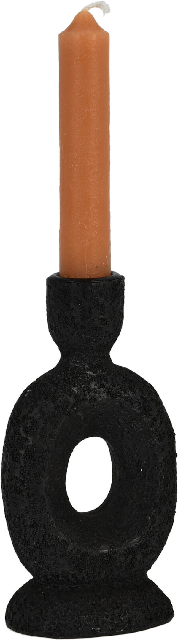 Kandelaar 7.4x5.3x14.7cm - zwart