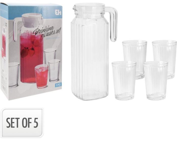 Drinkglazenset met Kan, 5dlg.