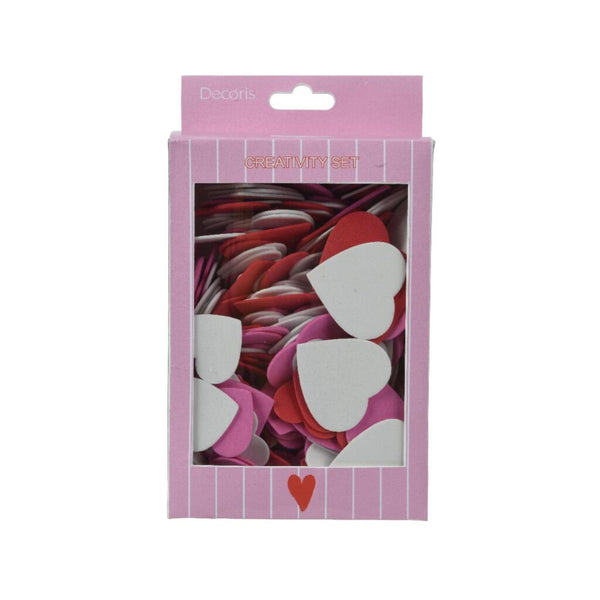 Foam Hartjes Rood/Roze/Wit