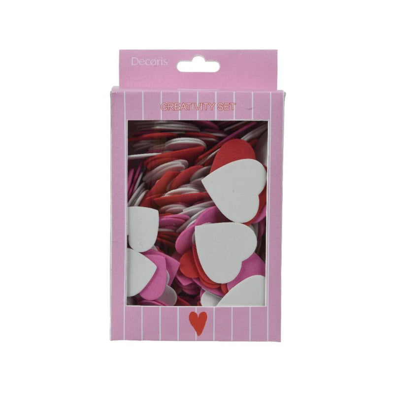 Foam Hartjes Rood/Roze/Wit