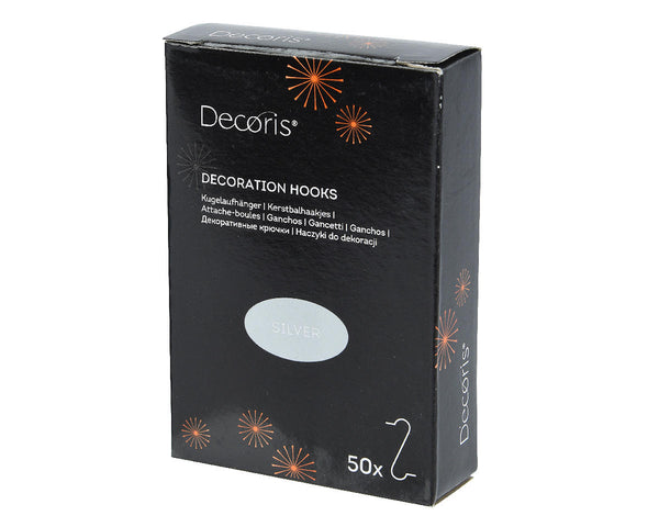 Kerstbalhaakjes Zilver