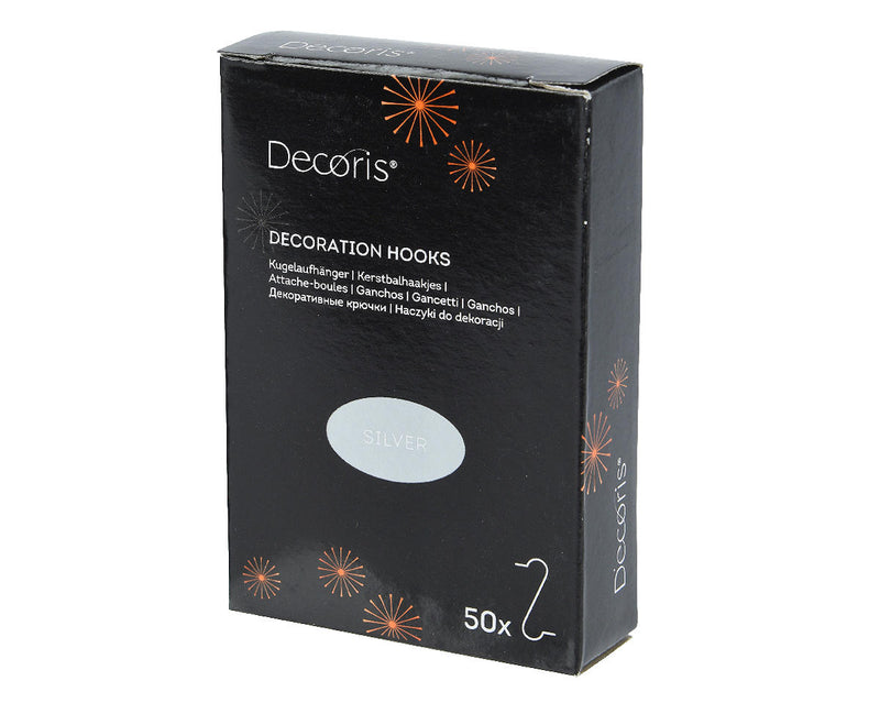 Kerstbalhaakjes Zilver