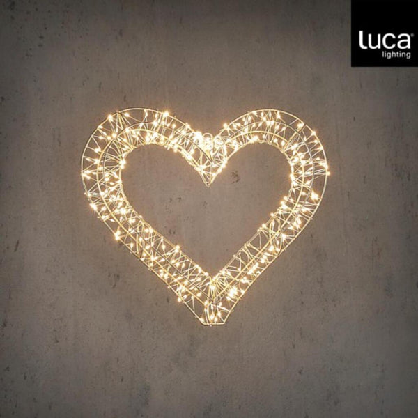 Luca Lighting LED Hart + Timer 35x35x5 cm Wit Licht