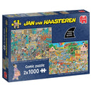 Jan van Haasteren Legpuzzel - Muziekwinkel en Vakantiekriebels, 2x1000st.