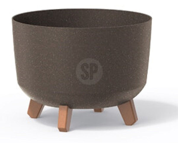 Bloempot Eco op pootjes 200x175mm - bruin