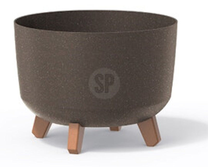 Bloempot Eco op pootjes 200x175mm - bruin