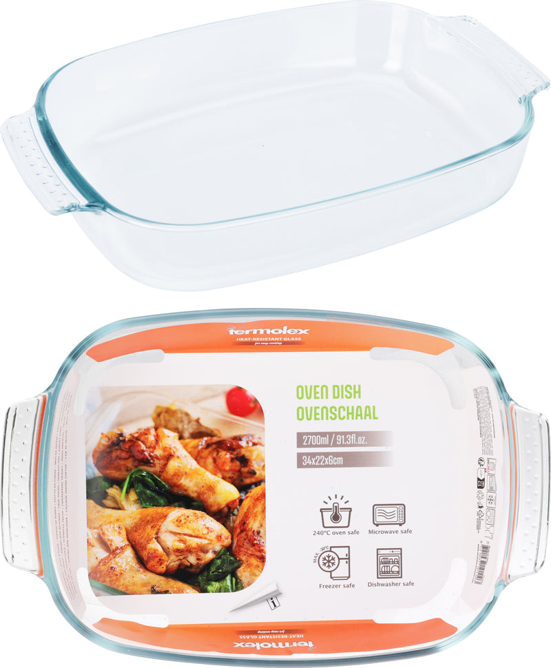 Excellent Houseware Glazen Ovenschaal 2700 ml
