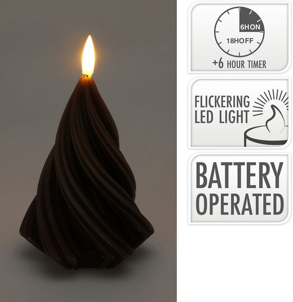 Waxkaars Boom LED Bruin 13cm