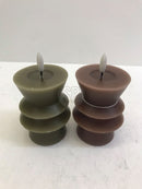 Waxkaars LED Bruin 15cm