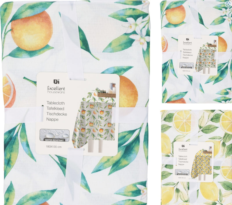 Tafelkleed Fruits Linnen Look 180x130cm