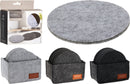 Onderzetter set Vilt 10cm 12 stuks met houder