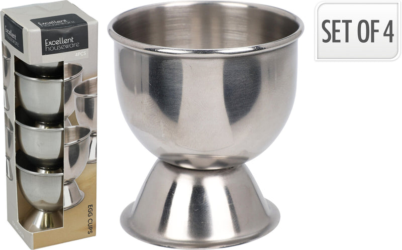 RVS Eierdoppen set 4 stuks