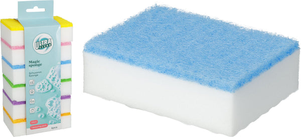 Magische spons met schuurzijde 6 stuks