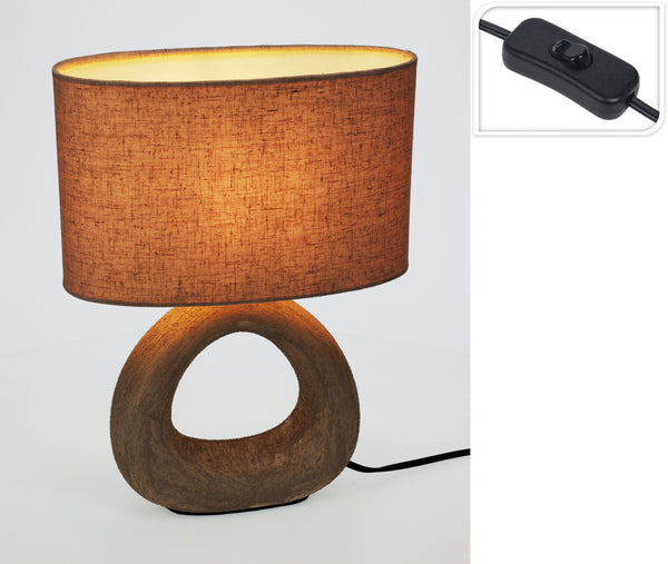 Tafellamp Stoneware Zand 34cm