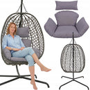 Cocoon Rattan Hangstoel 195 cm Donkergrijs