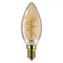 Philips LED Filamentkaarslamp 15W B35 E14 Flame Licht Amberkleurig