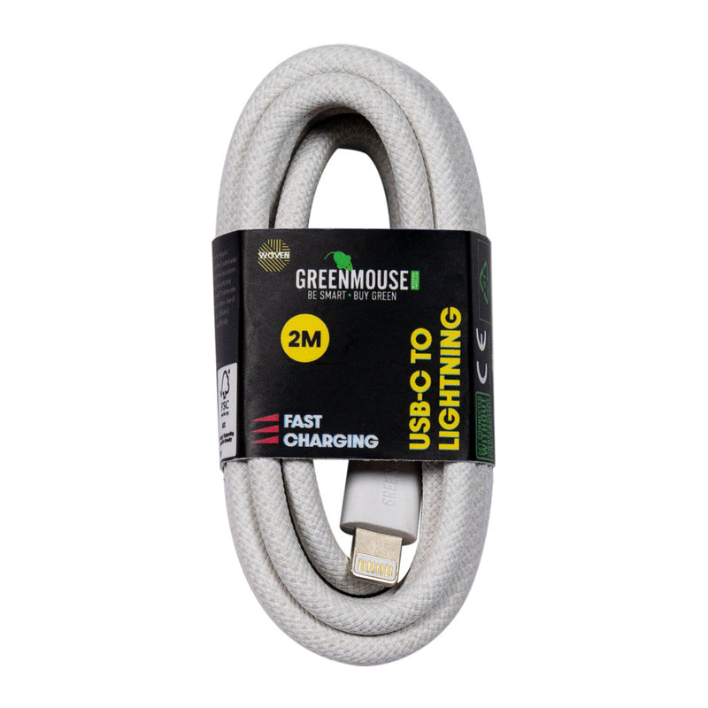 Greenmouse USB-C naar Lightning Datakabel 200 cm Wit