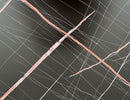 Ceruzo Bijzettafel - Banktafeltje - Metaal en MDF - Zwart-Pink Marble