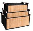 Ceruzo 3x Opbergmanden Bamboe - Badkamermanden