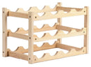 Wijnrek Hout - voor 12 Wijnflessen - 45 x 22 x H28 cm